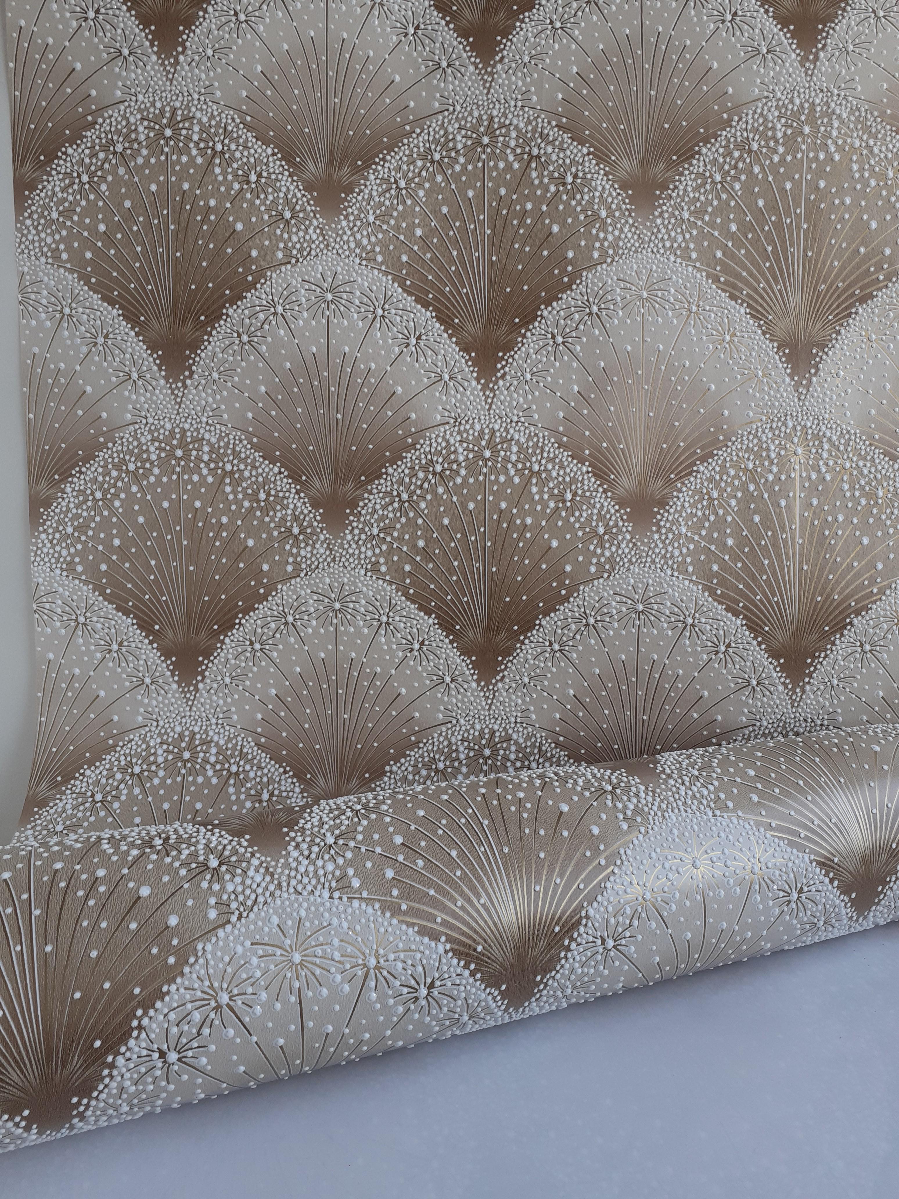 Обои бумажные акриловые V.I.P. Континент Талли Светло-бежевый (30212 G) - фото 6