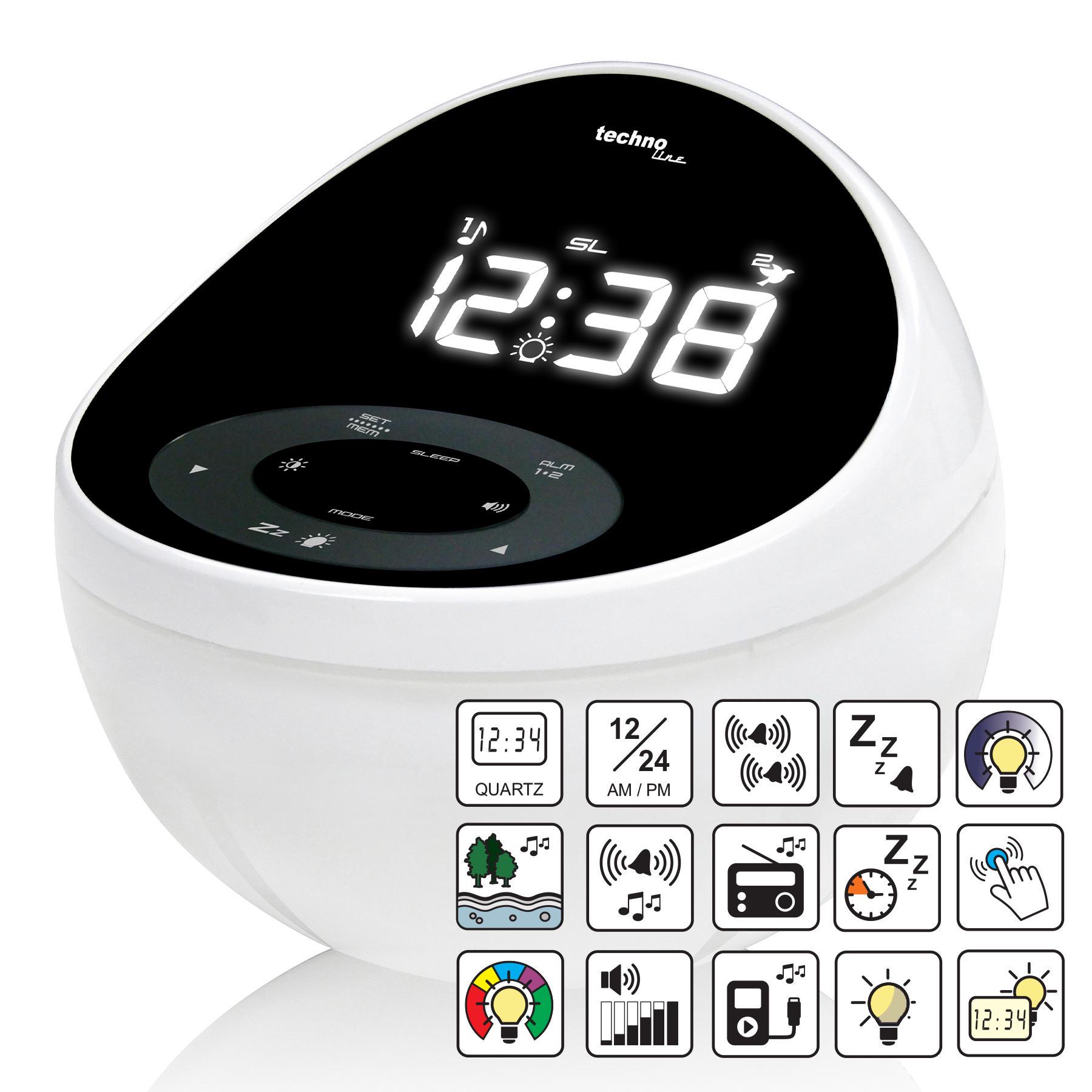 Часы настольные с радио Technoline WT500 Black/White (WT500) - фото 5 Часы настольные с радио Technoline WT500 Black/White (WT500) - фото 5