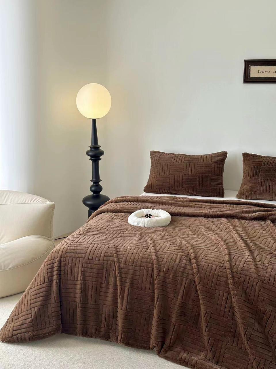 Покрывало велюровое евро Паркет (32211)