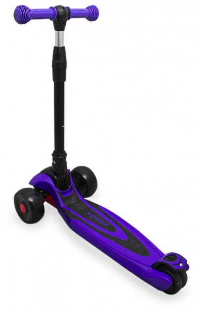 Самокат Maraton Macro подсветка колес складной фиолетовый