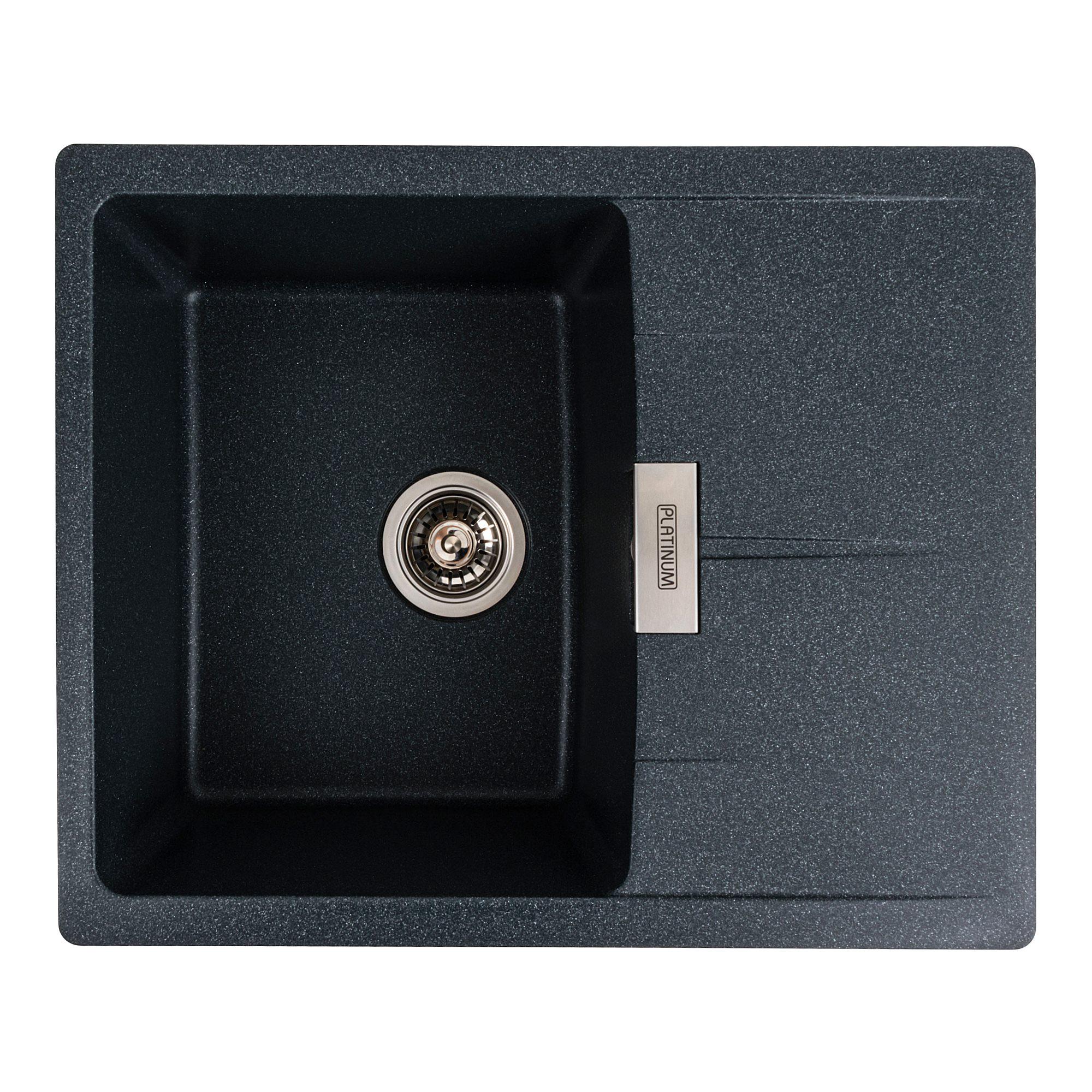 Мойка для кухни гранитная Platinum 6250 ZIRKONE матовая Антрацитовый - фото 1 Мойка для кухни гранитная Platinum 6250 ZIRKONE матовая Антрацитовый - фото 1