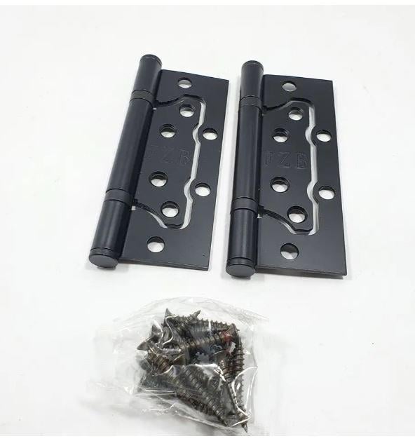 Петли-бабочки накладные для межкомнатных дверей FZB 100x63x2 2 шт. Черный матовый