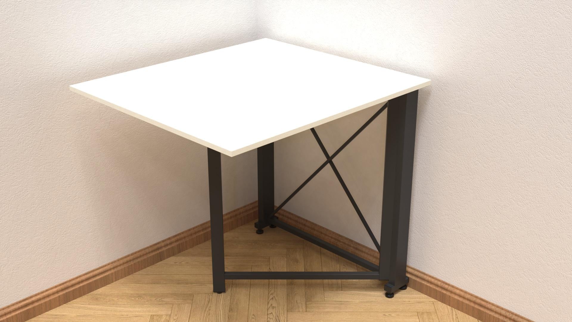 Стіл-книга трансформер Оріон 1 Ferrum-decor 750x810x730 см метал Чорний/ДСП Білий (ORI101)