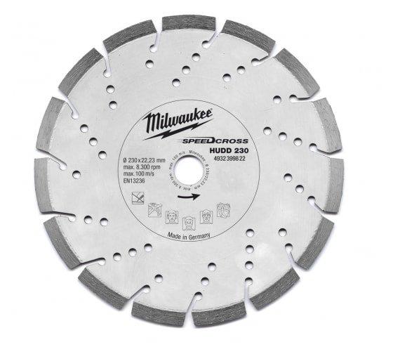 Диск алмазний Milwaukee HUDD 230x22,2x2,6 (4932399822)