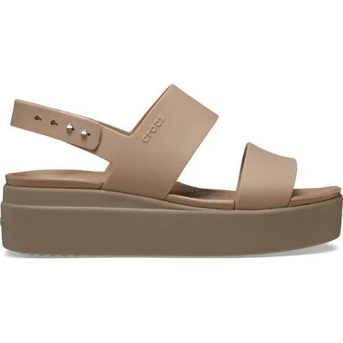 Сандалии женские Crocs Brooklyn Low Wedge Sandal Latte Mushroom M4W6 р. 36/37 22 см (206453)