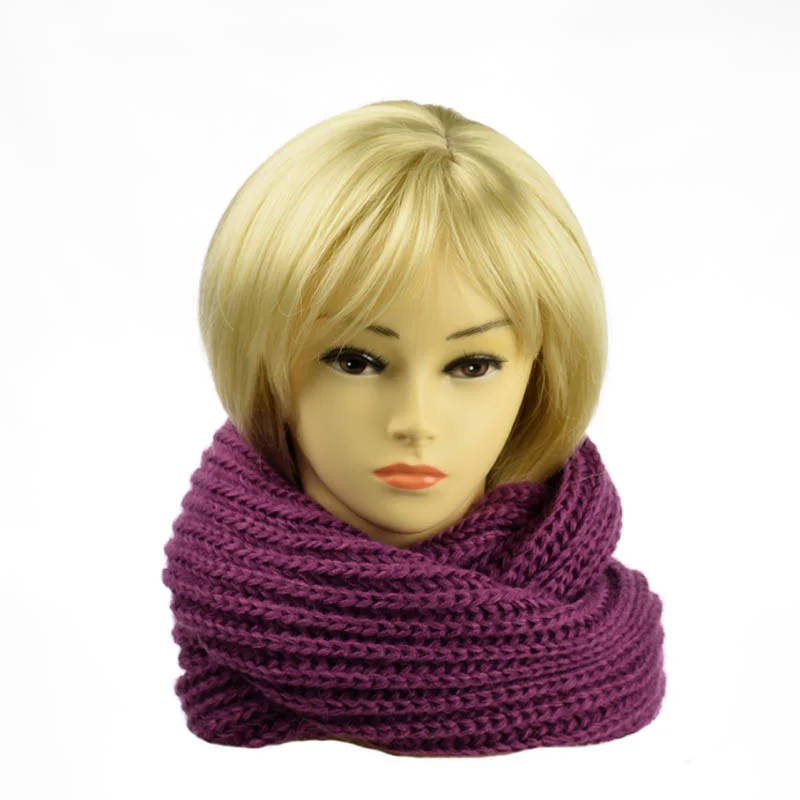 Женский шарф-хомут Английская резинка Лиловый