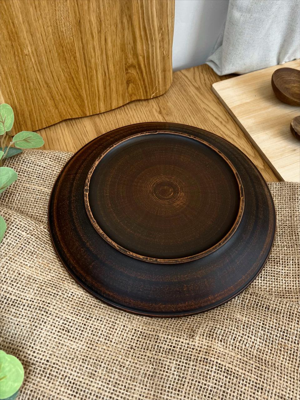 Тарілка керамічна глиняна гладка 26 см (3003-7) - фото 7 Тарілка керамічна глиняна гладка 26 см (3003-7) - фото 7