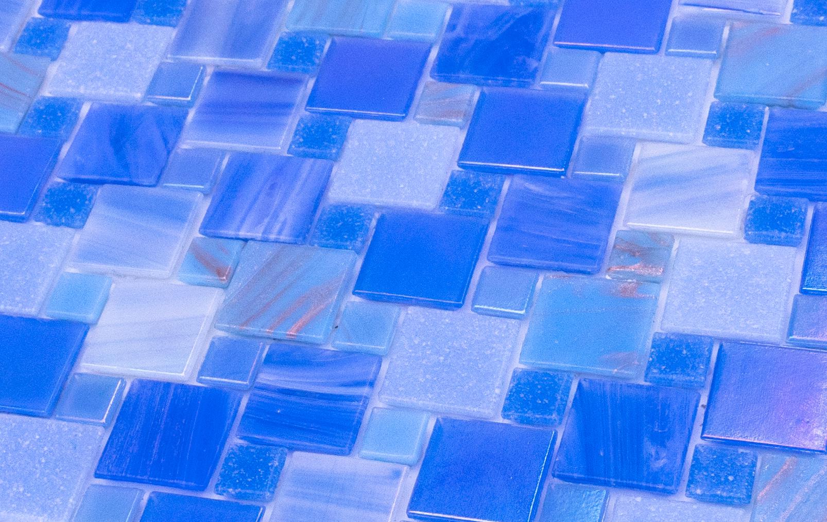 Плитка стеклянная мозаика D-CORE TX-05 микс-текстура 327х327 мм - фото 2