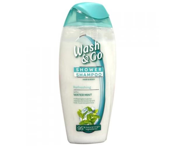 Шампунь Wash&Go 2в1 Свежесть и бодрость с водяной мятой 250 мл (8008970053134) - фото 1