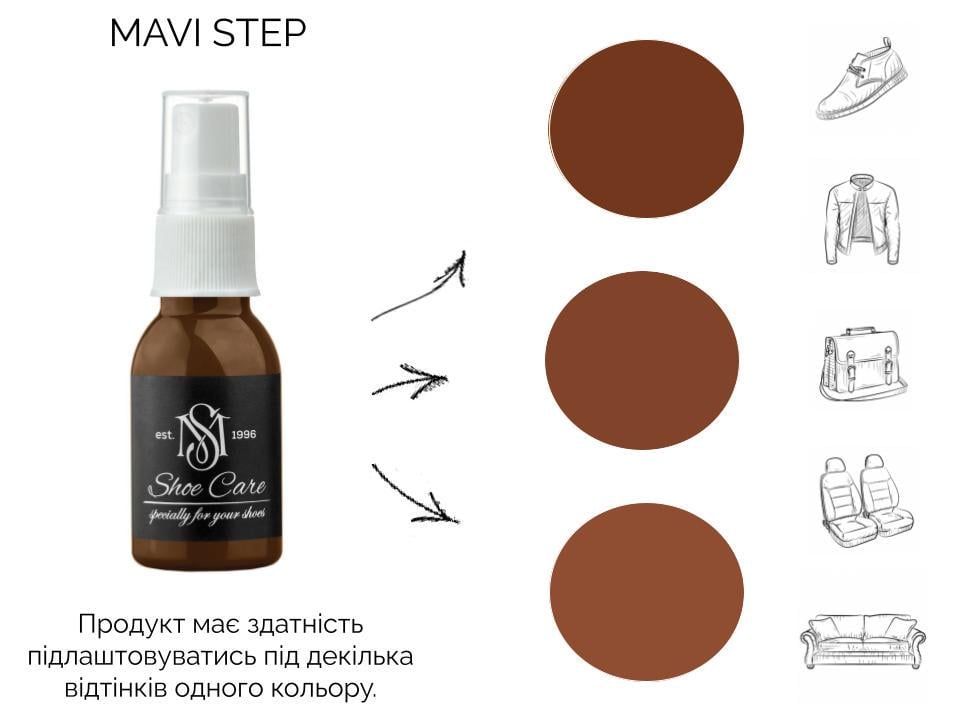 Жир норки для обуви MAVI STEP-Grease Spray 25 мл Коричневый (E03/179/025) - фото 3