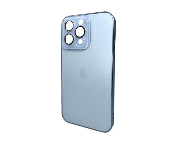 Чехол - накладка AG Glass Sapphire Frame MagSafe для iPhone 15 Pro Max Sierra Blue