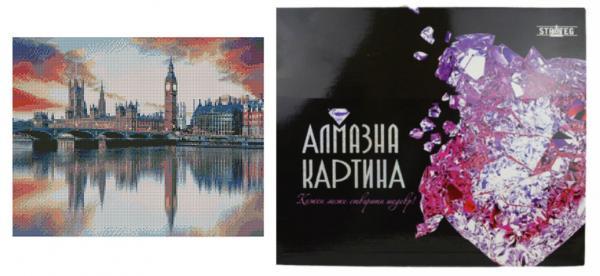 Алмазная картина Strateg Отражение Лондона в Темзе 40х50 см (FA20107-mt)