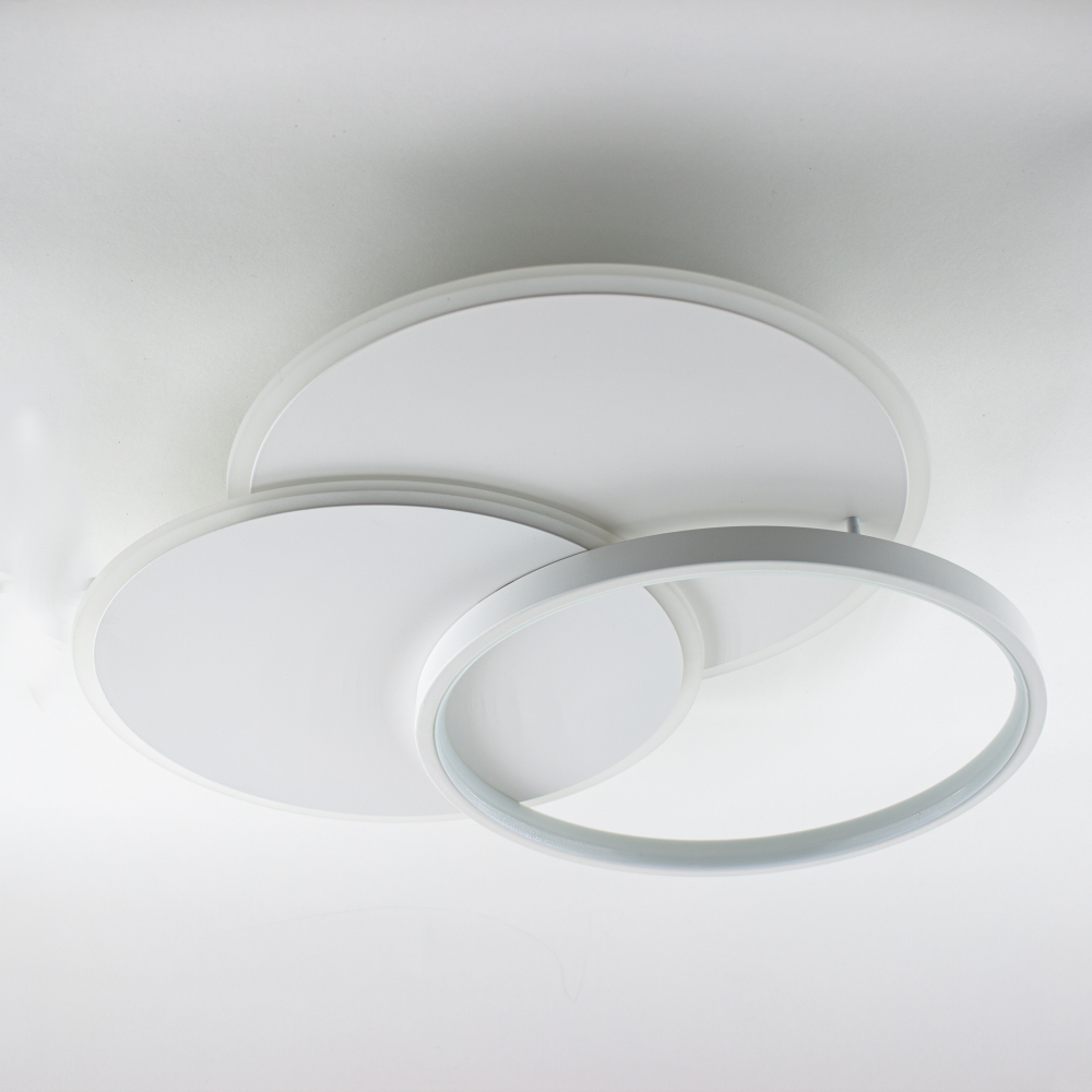 Люстра светодиодная ESLLSE VEGA TRIPLE 3R с пультом 70 Вт 490х490х60 мм Белый (10111) - фото 7 Люстра светодиодная ESLLSE VEGA TRIPLE 3R с пультом 70 Вт 490х490х60 мм Белый (10111) - фото 7