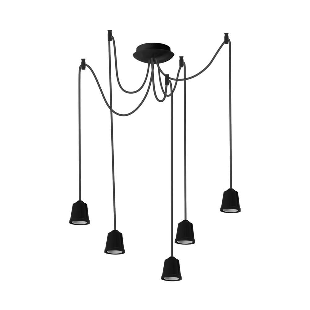Підвісний світильник ERKA 525 стельовий 5xЕ27 2 м Чорний (27552021) Підвісний світильник ERKA 525 стельовий 5xЕ27 2 м Чорний (27552021)