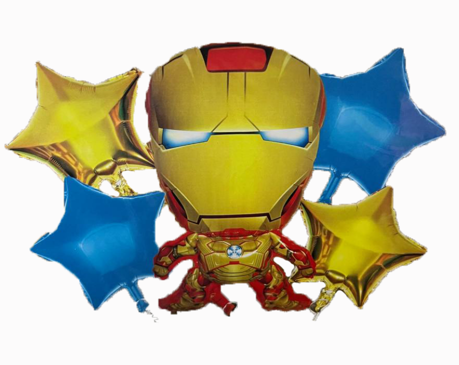 Набор воздушных шаров фольгированных Железный Человек 5 шт. (2989128028)
