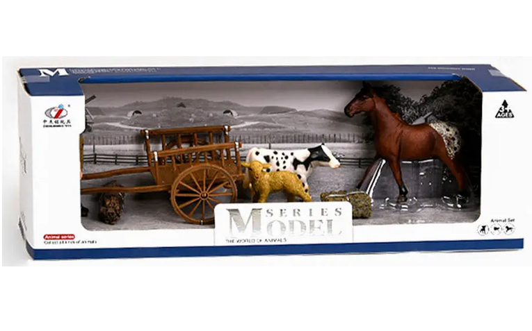 Игровой набор Сельскохозяйственные животные фигурка человека/3 животных (Q 9899 U7)