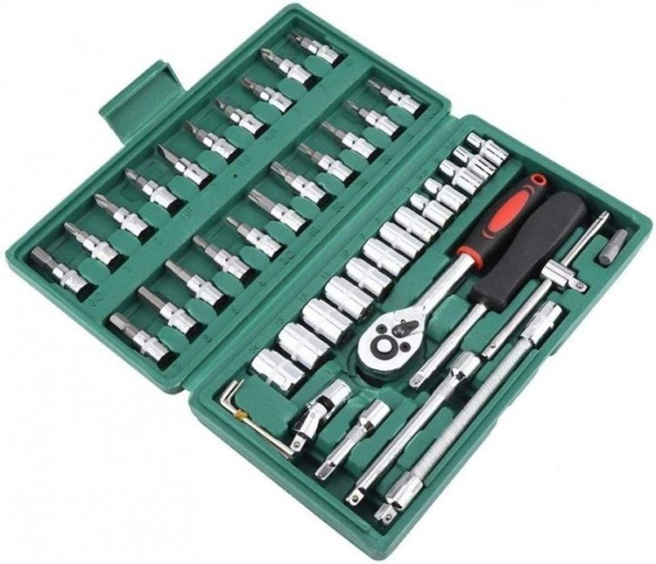 Универсальный набор инструментов XPRO MASTER PTool Set 46 пр. в чемодане - фото 1