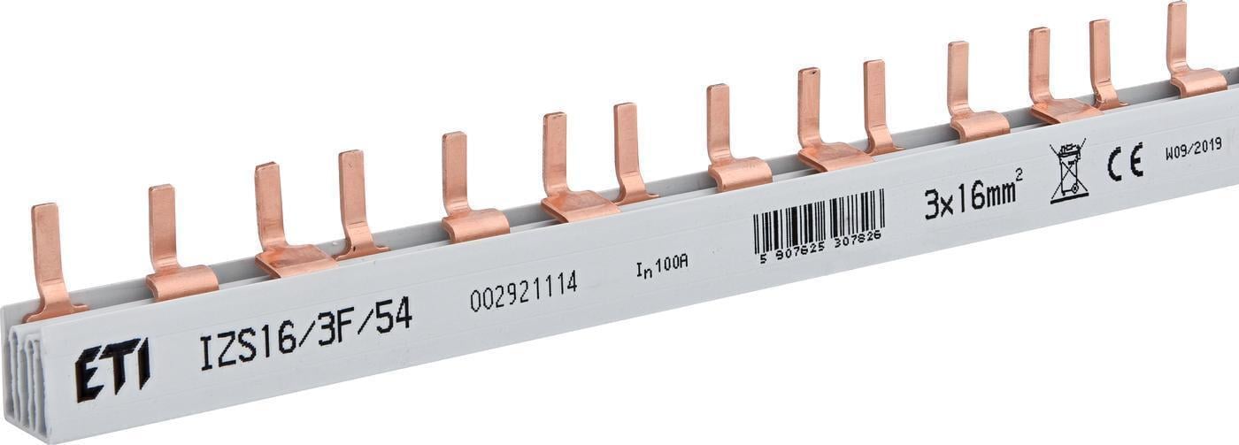 Шина питания ETI IZS 16/3F/54 16 мм2 3P 1 м Pin 54-модульная (2921114)