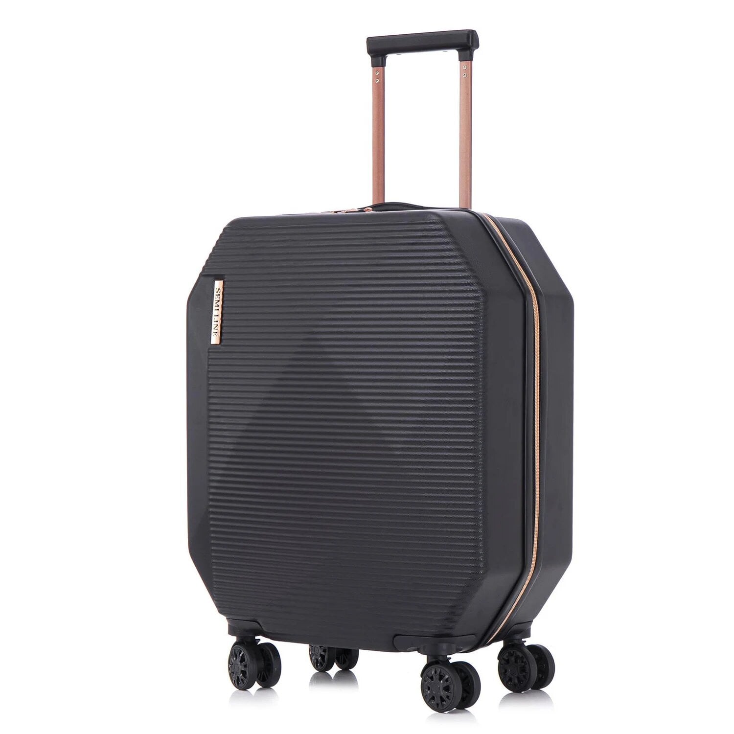 Чемодан Semi Line T5821-4 жесткий на 4-х колесах с кодовым замком ABS-пластик средний 60 л Черный (DAS304050) Чемодан Semi Line T5821-4 жесткий на 4-х колесах с кодовым замком ABS-пластик средний 60 л Черный (DAS304050)