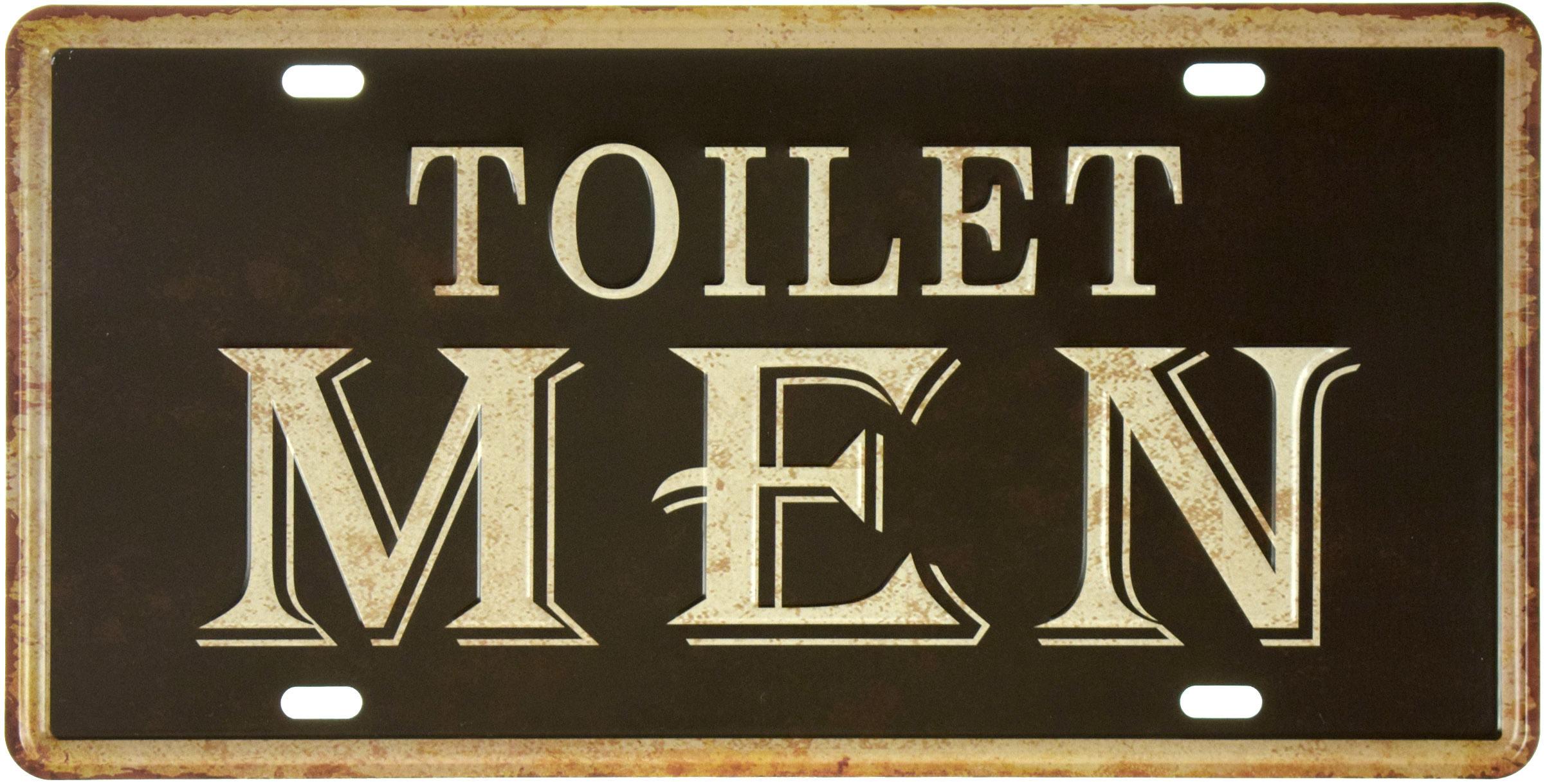 Табличка металева Чоловік Туалет/Toilet Men 15x30 см