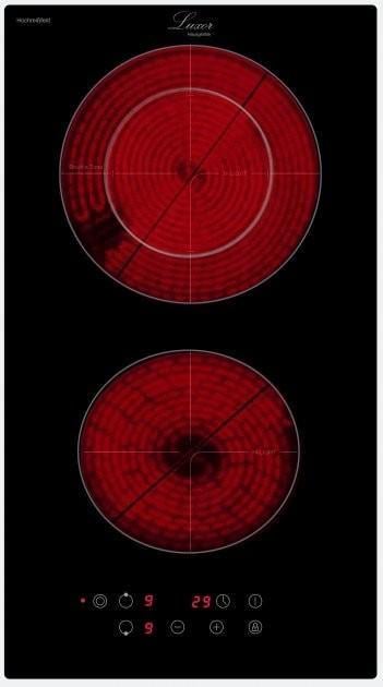Варильна поверхня електрична Domino Luxor EH 342 BК CH з подвійною зоною розширення Чорний
