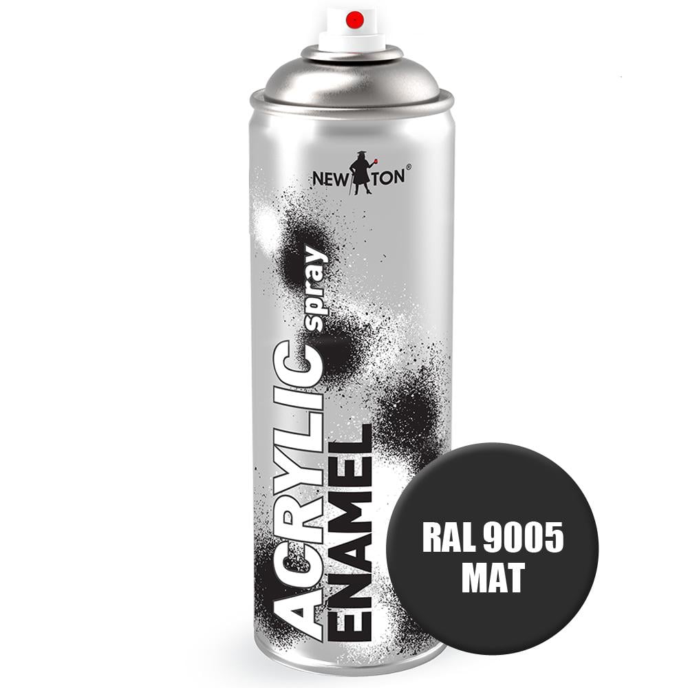 Емаль автомобільна New Ton акрилова/матова 500 мл RAL 9005 Чорний - фото 2 Емаль автомобільна New Ton акрилова/матова 500 мл RAL 9005 Чорний - фото 2