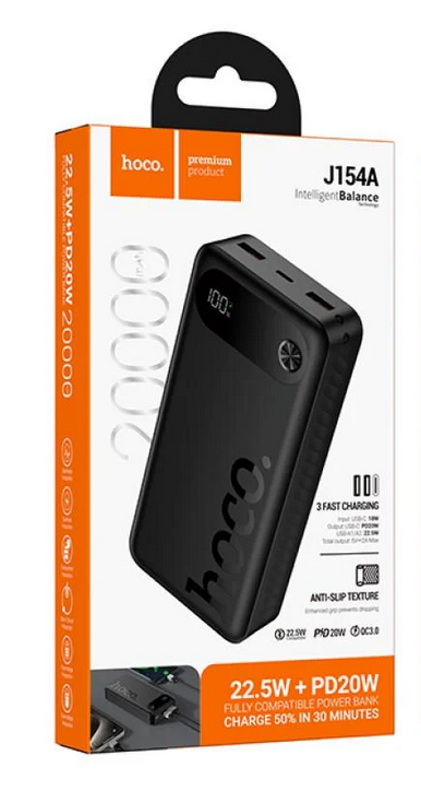 Повербанк Hoco J154A Victorious 20000 mAh 22,5W PD20W Белый Повербанк Hoco J154A Victorious 20000 mAh 22,5W PD20W Белый