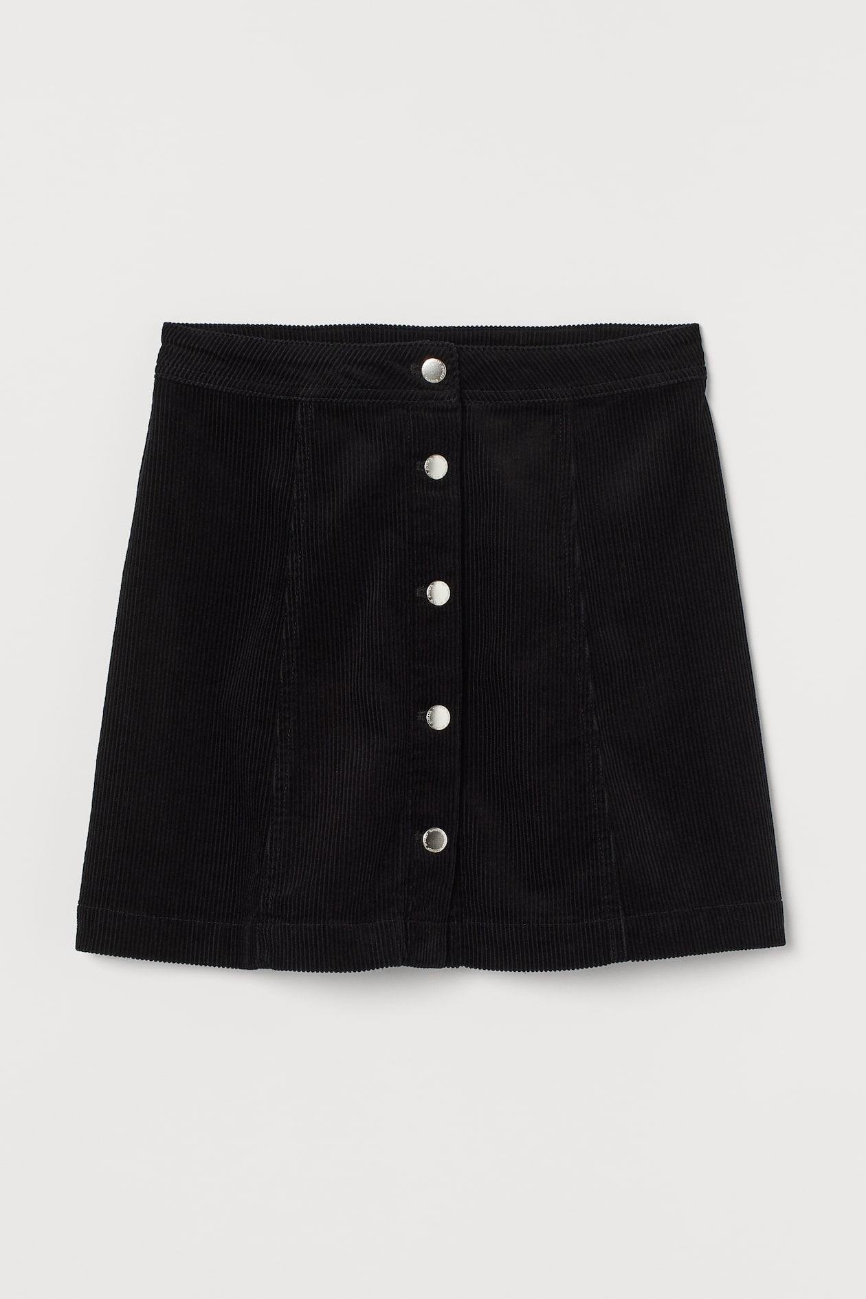 Юбка вельветовая р. 42 Черный (6746062wer)