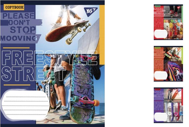 Зошити учнівські у лінійку YES Freestyle street 18 арк. 25 шт. в уп. (MTT-148306)