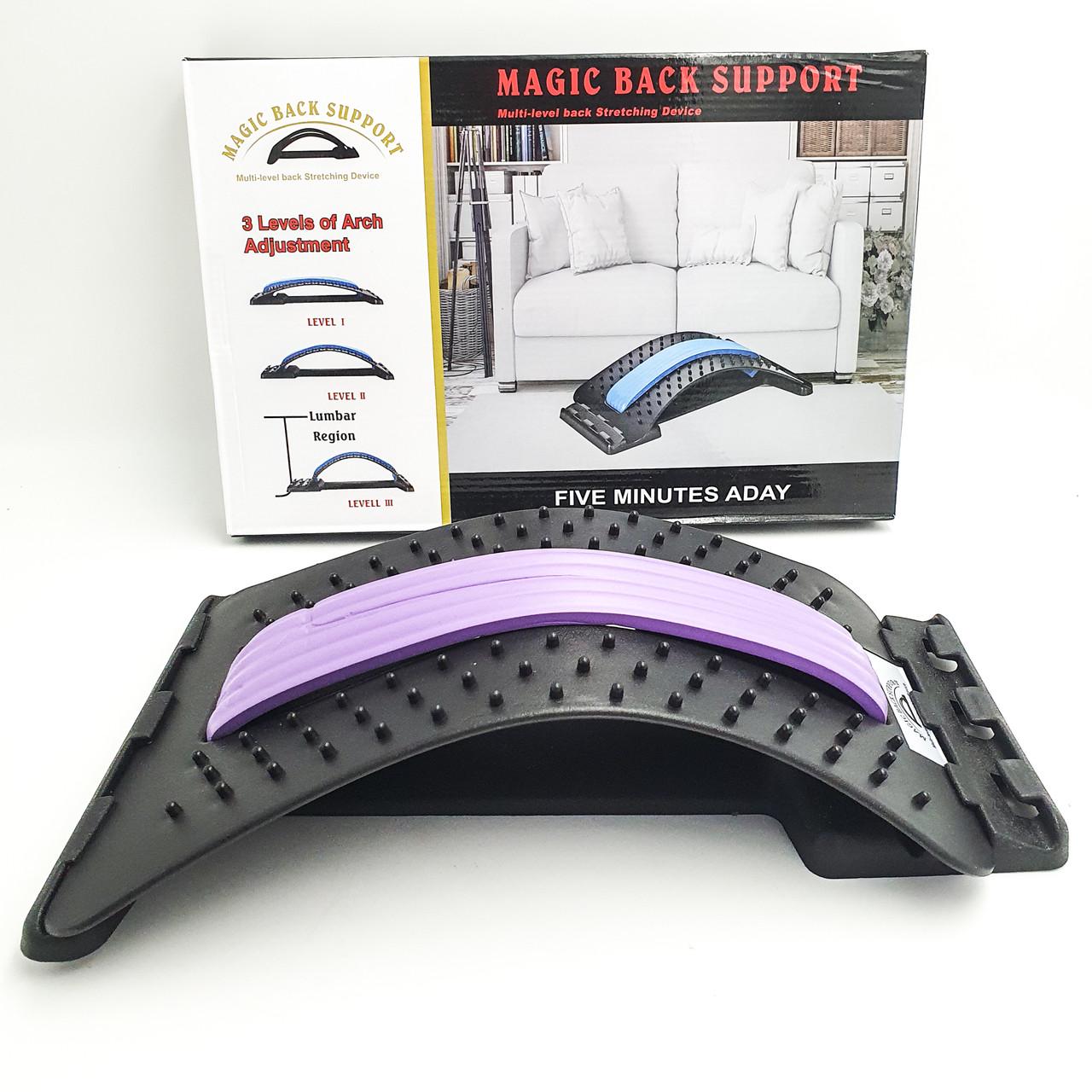 Масажер для спини Back Magic Support 3-х рівневий та місток акупунктурний (17945211) - фото 4