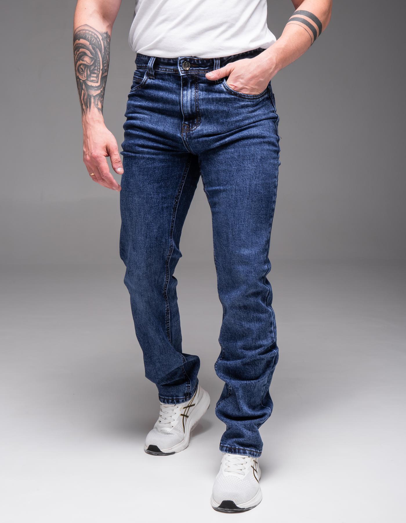 Джинсы мужские WG прямого кроя р. 30 Синий (2399/1)