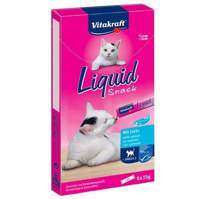 Лакомство для кошек Vitakraft Cat Liquid Snack с лососем 6 стиков х 15 г (22393983)