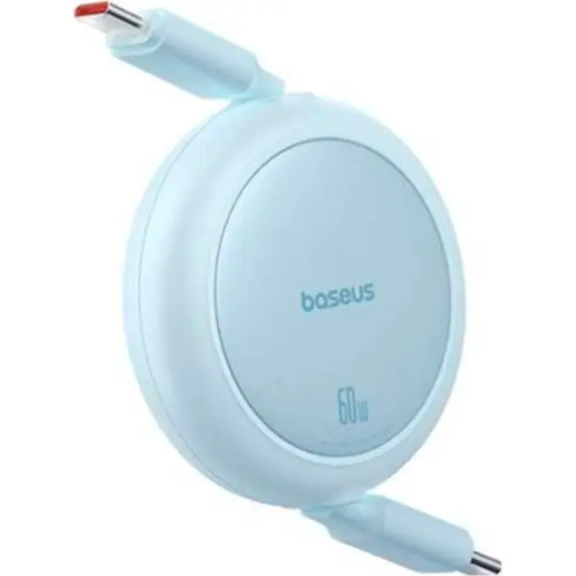 Кабель BASEUS Free2Pull Mini Charging Cable Type-C to Type-C P10364500311-01 60W 1 м Blue - фото 2