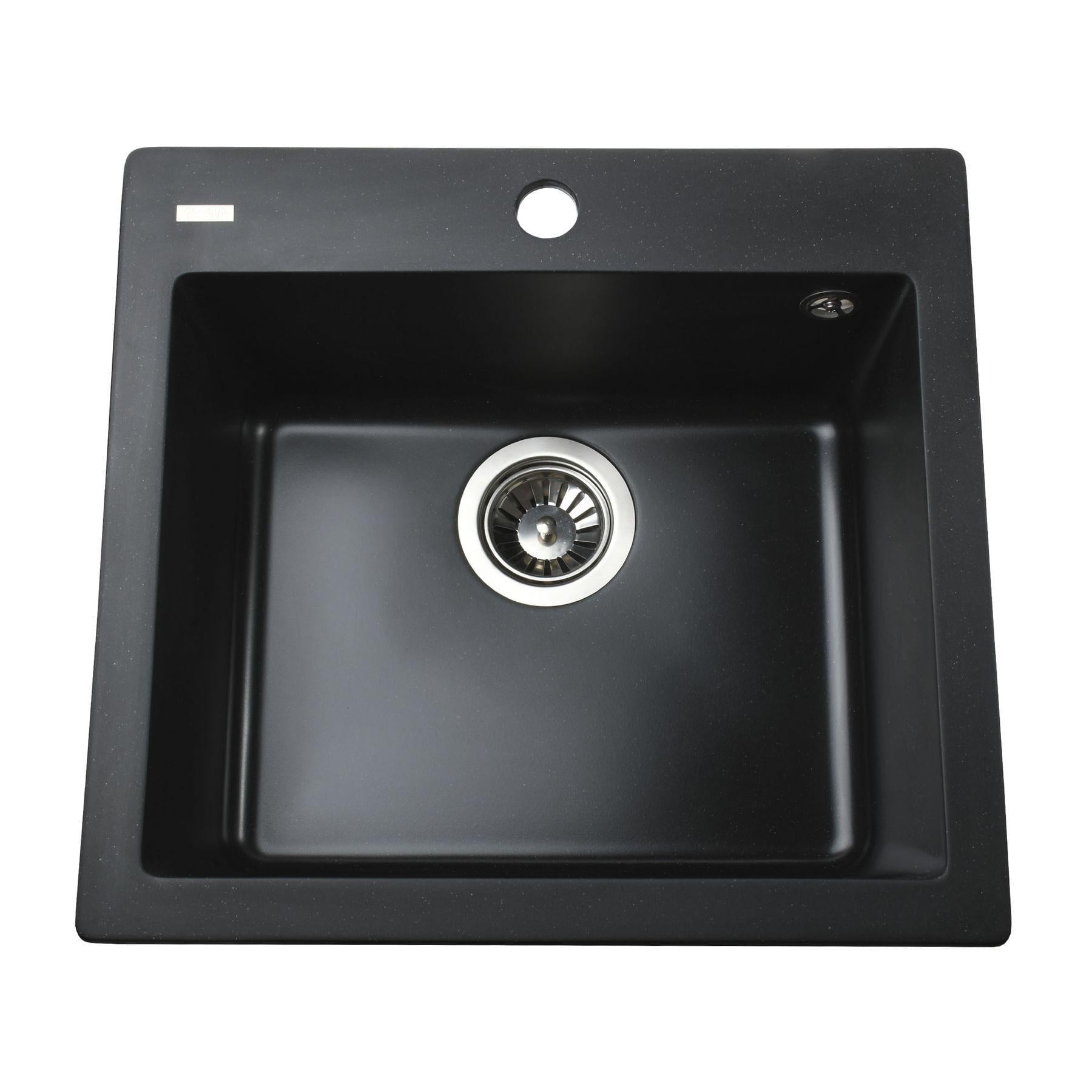 Мойка для кухни гранитная Globus Lux AOSTA А0002 490x455 мм Черный (000023577)