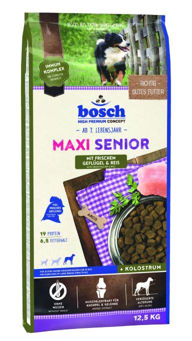 Корм для собак Bosch Maxi Senior с птицей и рисом 12,5 кг