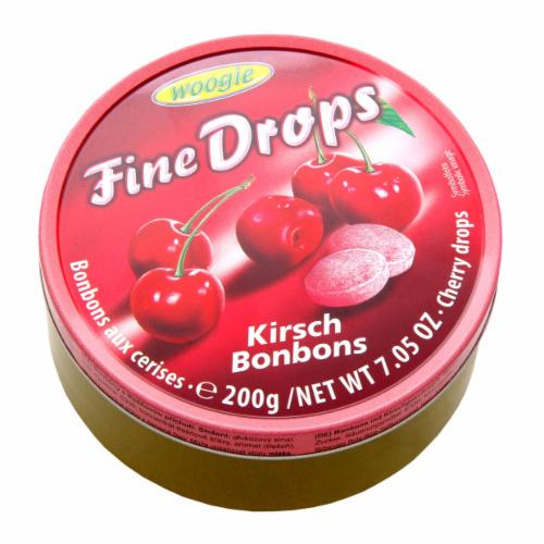 Льодяники цукерки Woogie Fine Drops Cherry Kirsch зі смаком вишні 200 г
