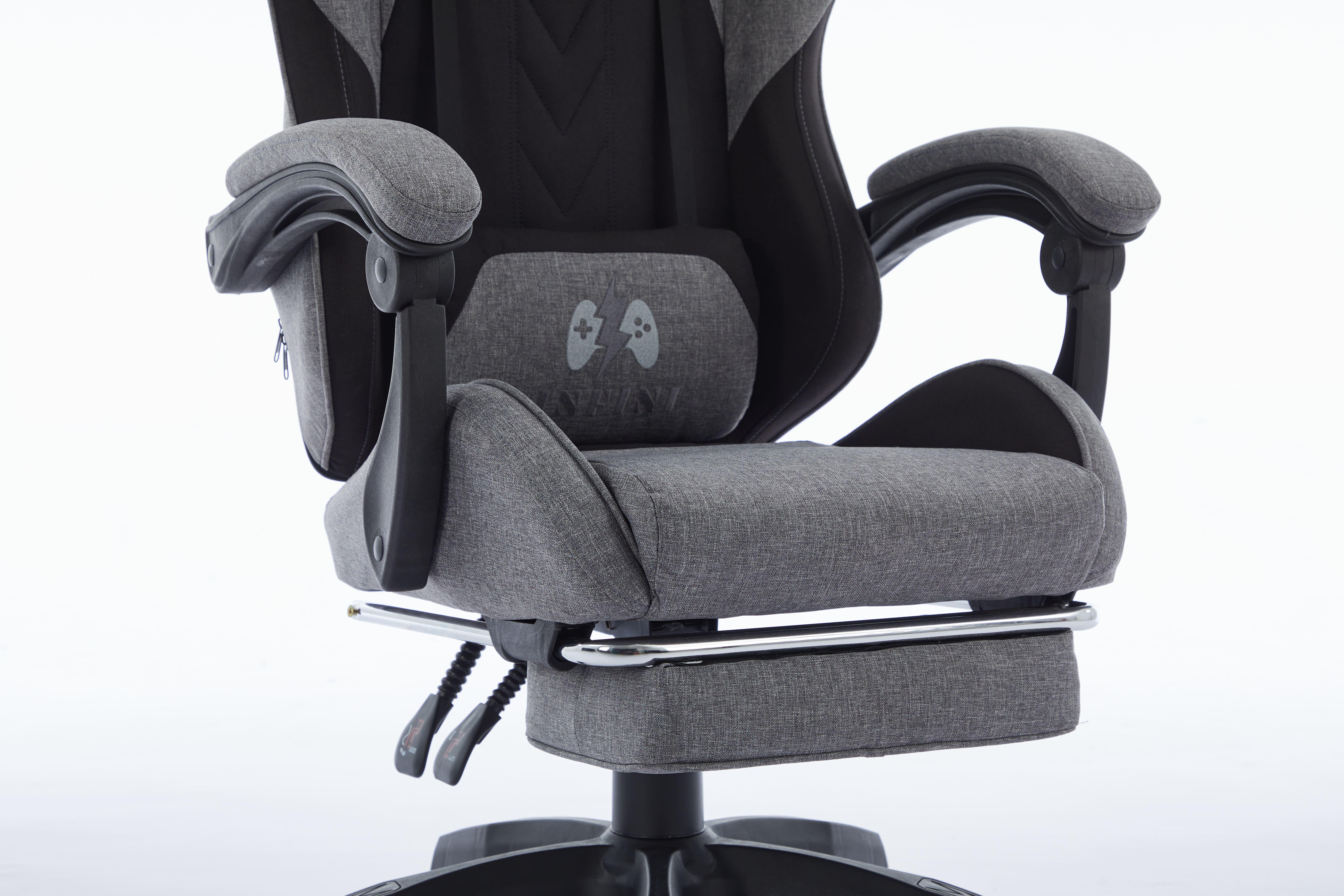 Комп'ютерне крісло з тканини INFINI ThrustX Графітовий/Чорний (23505640) - фото 9