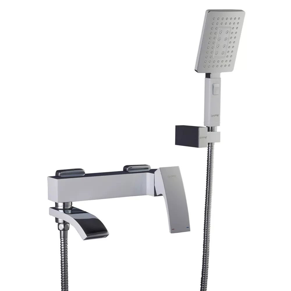 Смеситель для ванны Gappo G3207-8 с душевым гарнитуром Белый/Хром (2465587229) Смеситель для ванны Gappo G3207-8 с душевым гарнитуром Белый/Хром (2465587229)