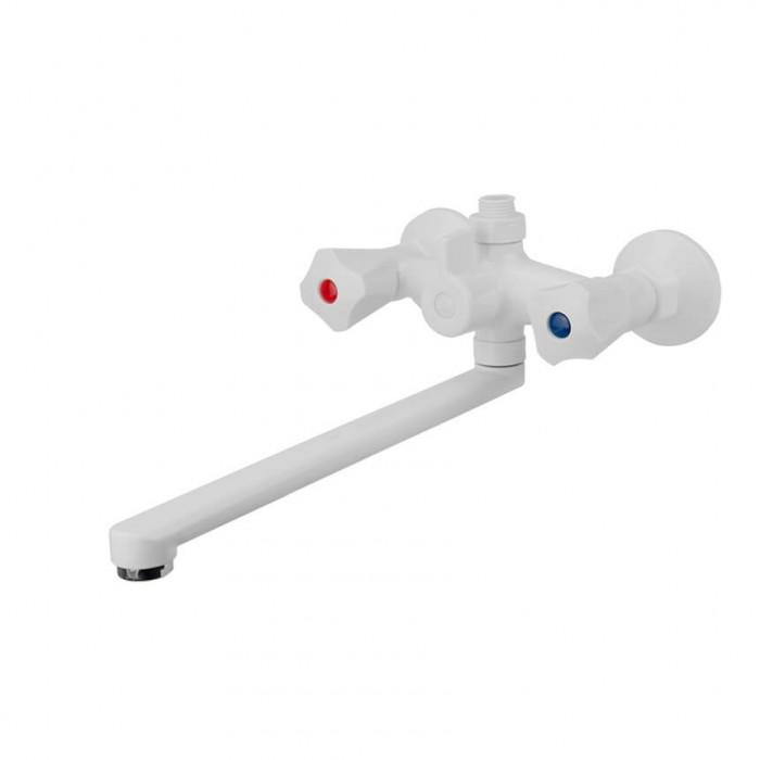 Смеситель для ванны SLAT SLT-E742 1038726 двухвентильный Белый (102235)