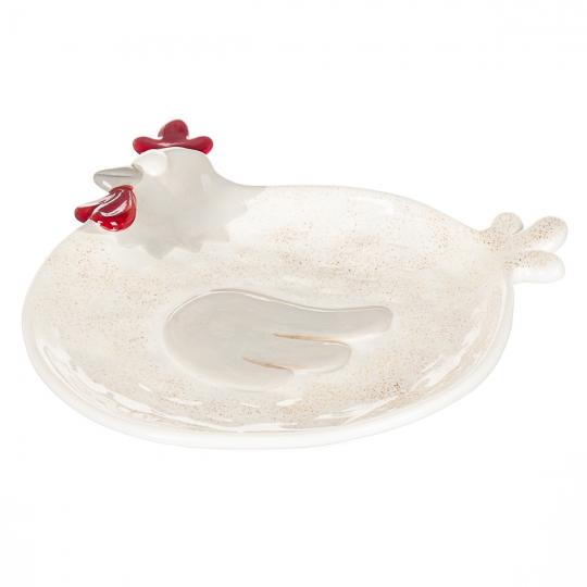 Пасхальное сервировочное блюдо Elisey Курица 27 см Белый (135-81-002AP)