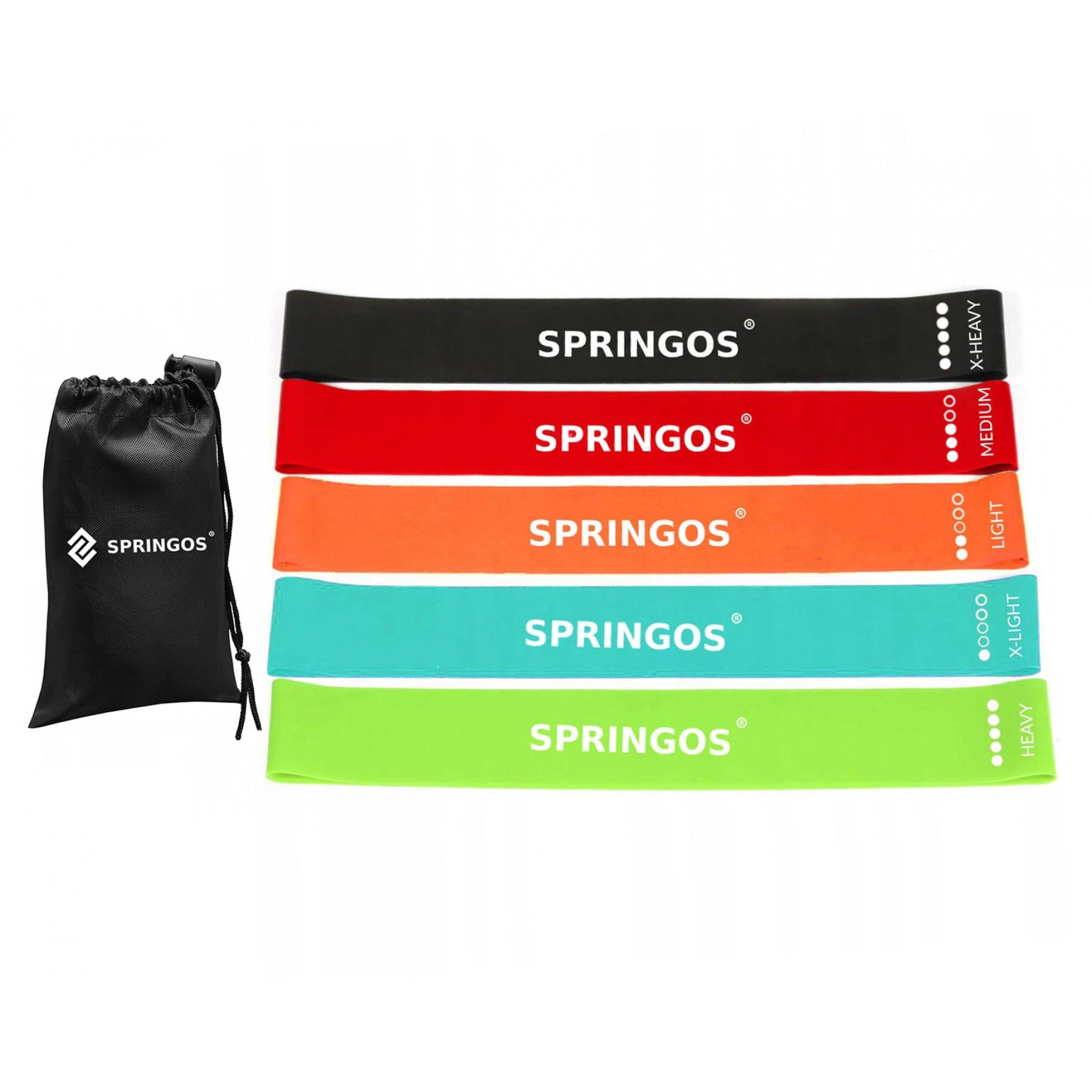 Резинка для спорта Springos Mini Power Band 1-25 кг 5 шт. (PB0012) - фото 2