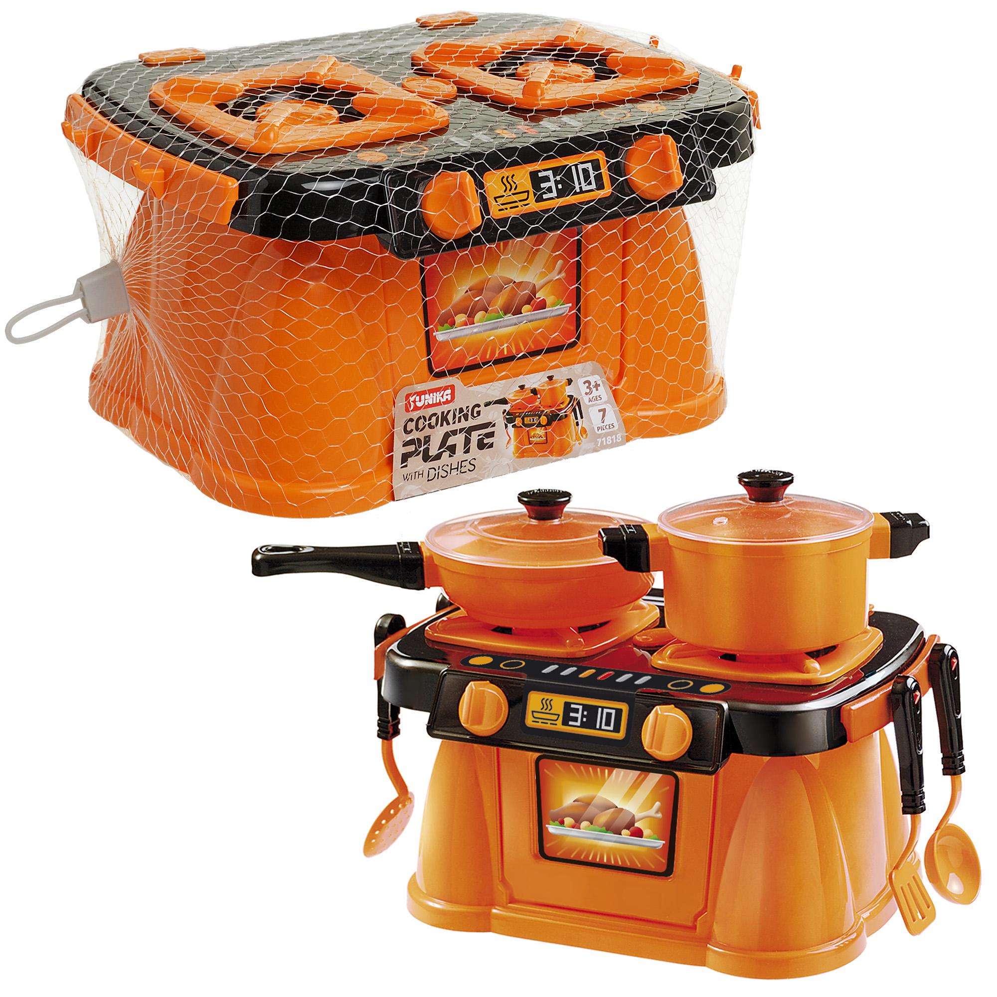Набір кухонний ЮНІКА 1818 Cooking Plate with Dishes 7 пред. Помаранчевий (MTT-151156)