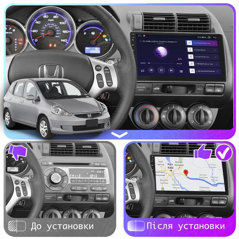 Магнитола штатная Lesko для Honda Fit I Manual AC 2001-2008 экран 9" 2/32Gb 4G Wi-Fi GPS Top - фото 3