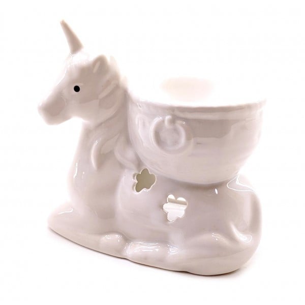 Аромалампа керамичеcкая Единорог 11х10х6,5 см Белый