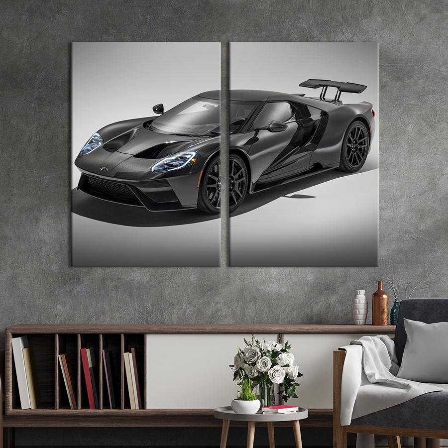 Картина на холсте Мощный автомобиль Ford GT 111x81 см (1259-2)