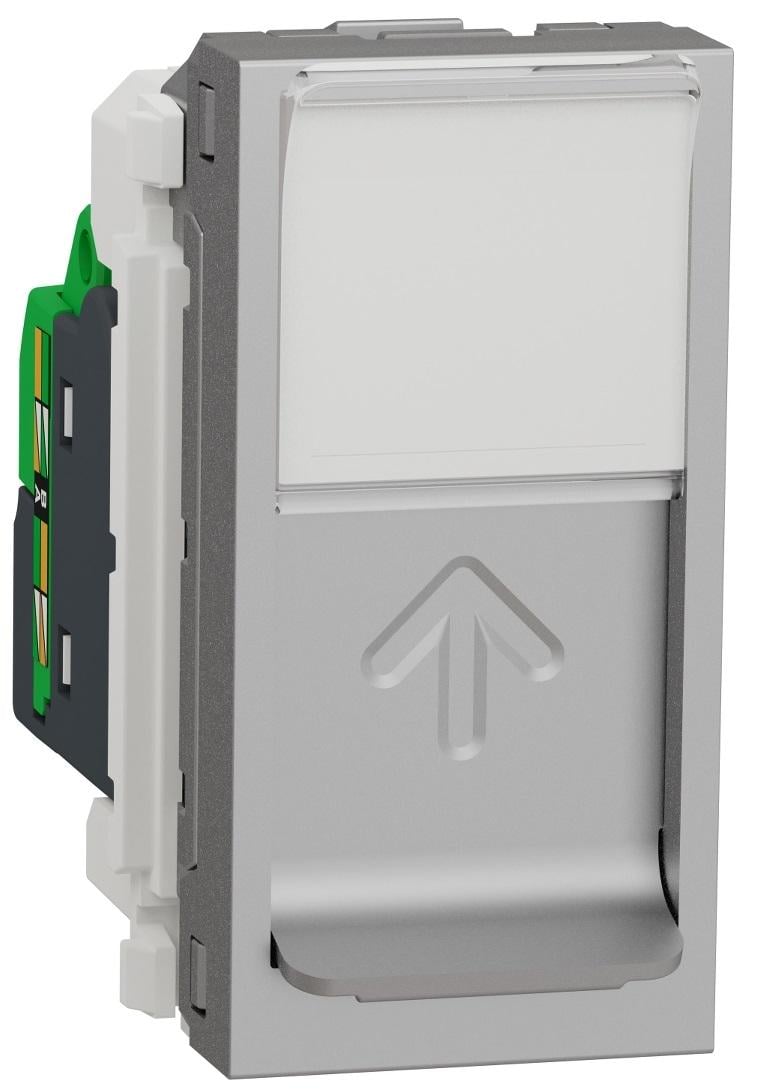 Розетка компьютерная Schneider Electric RJ45 категория Unica 5UTP 1 модуль ABS-UV Алюминий (NU341030) Розетка компьютерная Schneider Electric RJ45 категория Unica 5UTP 1 модуль ABS-UV Алюминий (NU341030)