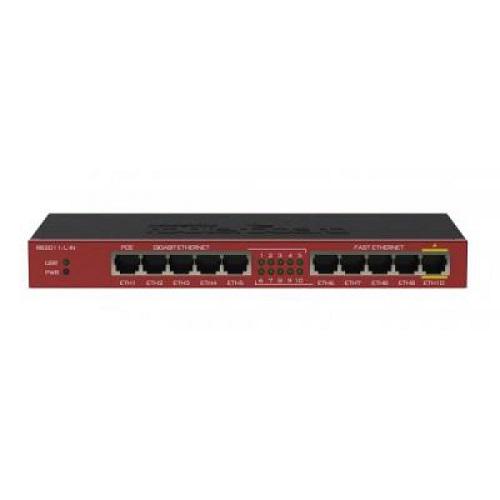 Маршрутизатор MikroTik RB2011iL-IN metal case 5xEthernet 5xGigabit Ethernet PoE out on port 10 VPN (564859)