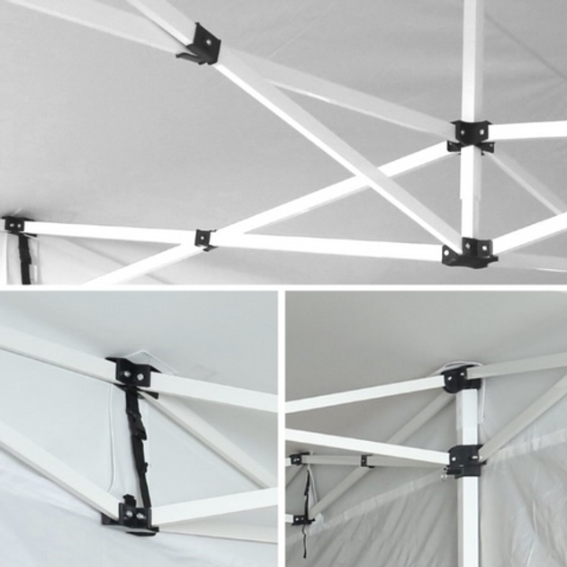 Палатка раздвижная усиленная 3x3 м Оранжевый (sh33orangusil) - фото 3