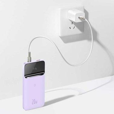 Батарея портативна Baseus Wireless Charger Magnetic PPCX010005 10000 mAh 20W Purple - фото 5