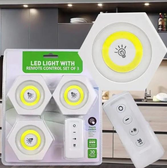 Комплект LED светильников light with Remote Control Set Romb 7478 COB/D с пультом и таймером 324 3 шт. - фото 6